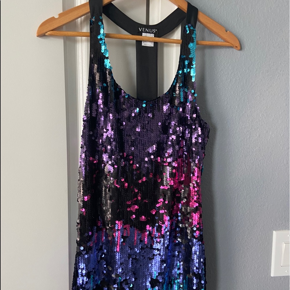 Fancy sequin multi-color dress